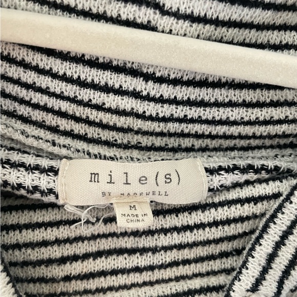 Madewell Funnelneck Tie-Sleeve Sweatshirt in Stripe - Picture 5 of 7